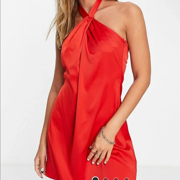 sir the label realisme wrap halter mini dress Realisme Wrap Halter Mini Dress | Black & White Papier Print main image 0